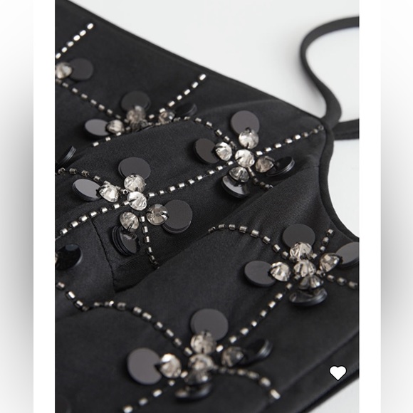 & Other Stories Embroidered Sequin Crop Top | NWT | EU 38 / US 6 - Picture 4 of 6